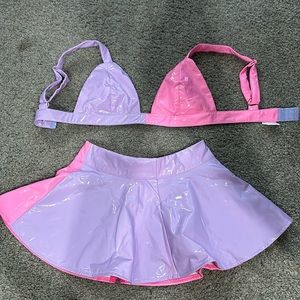 Iheartraves top and bottom. Top: size small Bottoms: size small